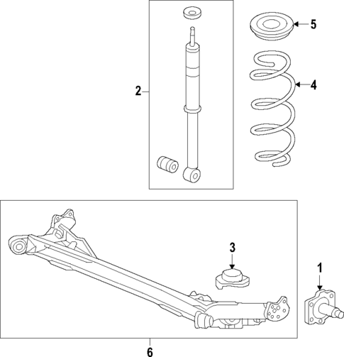 Rear Suspension for 2008 Honda Fit #1