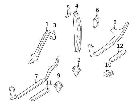 Interior Trim - Pillars for 2007 Volvo XC70 #0