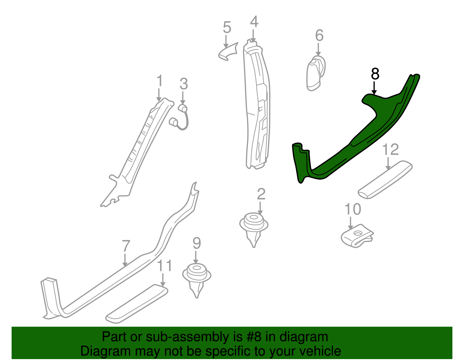 39856694 - Sill Molding - 2001-2007 Volvo | Volvo OEM Parts Direct