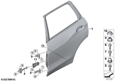 Door, Rear for 2018 BMW X5 45eX #0