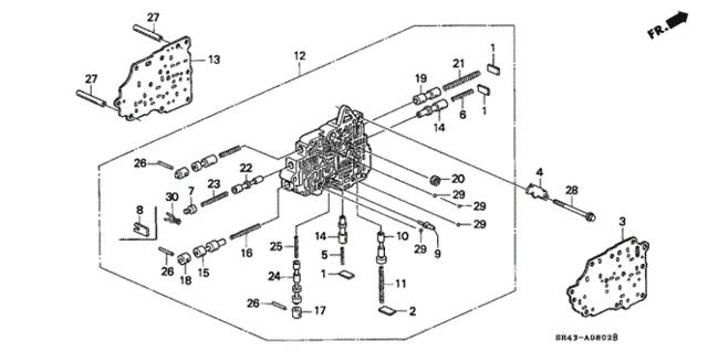 AT Secondary Body for 1992 Honda Civic #0