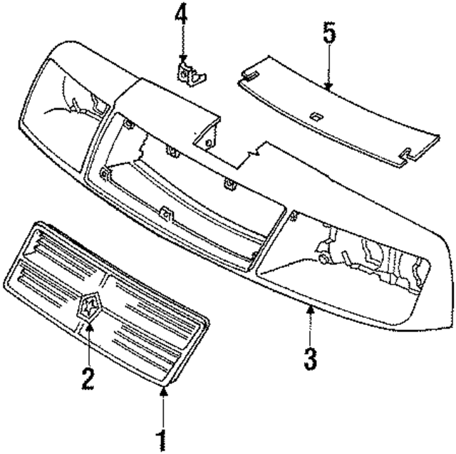 4270999 - Body: Grille for Mopar Image