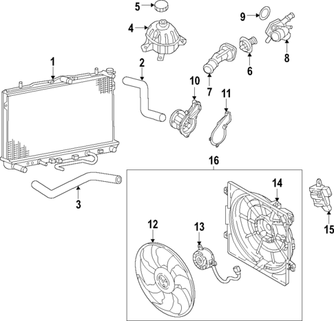 Cooling System for 2016 Hyundai Tucson #0