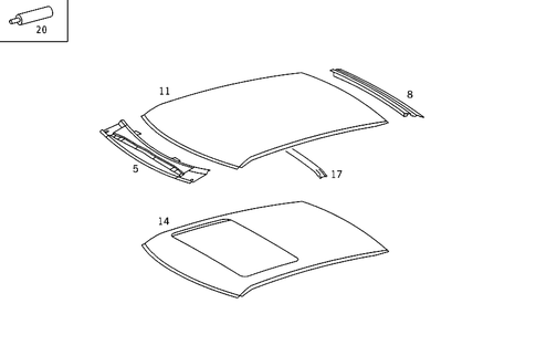 Roof for 1988 Mercedes-Benz 260E #0