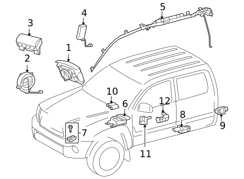 Air Bag Components for 2007 Toyota Tacoma #0
