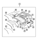 68140781AA - Body Sheet Metal Except Doors: Folding Top Bow Kit for Mopar Image