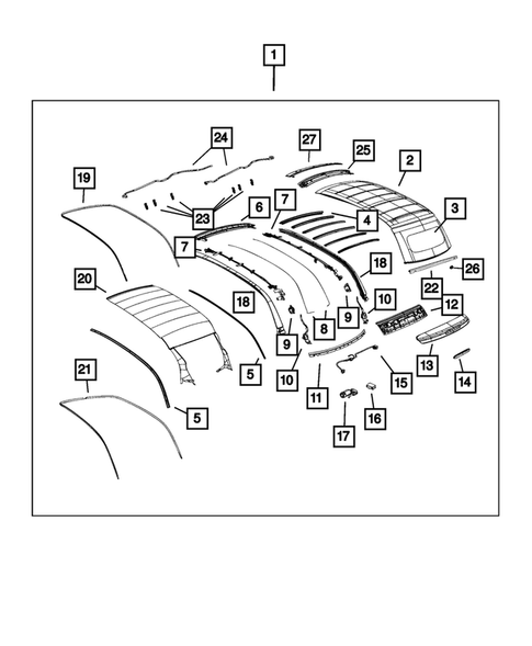 Roof for 2017 Fiat 500 #1