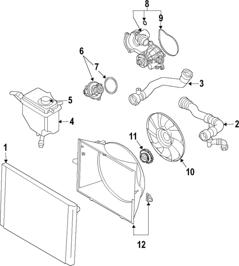 Water Pump for 2007 BMW 760Li #1