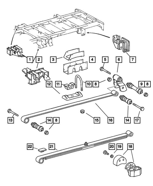 5118734AA - Rear Suspension: Bolt, Mounting for Mopar Image