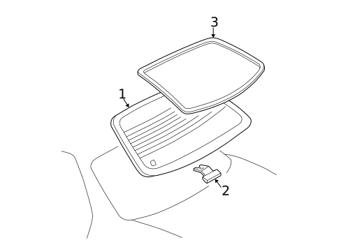 Glass & Hardware - Back for 1998 Chevrolet Malibu #0