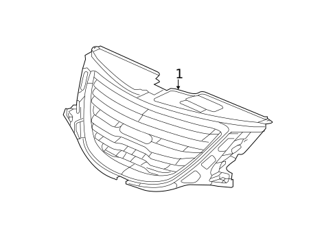 Grille & Components for 2010 Saab 9-5 #0