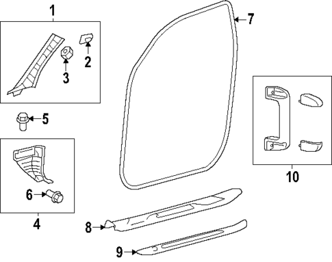 Interior Trim - Cab for 2024 Toyota Tacoma #4