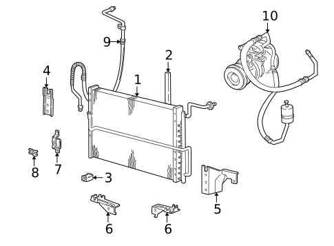 A/C Condenser & Evaporator for 1993 Ford E-350 Econoline #0