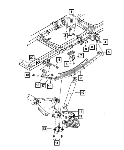Rear Suspension and Cradle for 2017 Ram 3500 #2