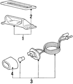 56000409 - Electrical: License Lamp for Jeep: Cherokee, Wagoneer Image