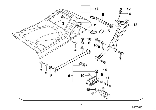 46542315606 - : Bracket Right for BMW-Motorrad Image