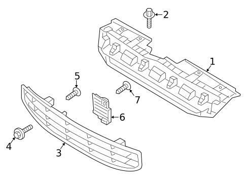 Grille & Components for 2014 Mitsubishi Mirage #0