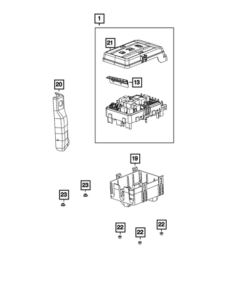 Power Distribution, Fuse Block, Junction Block, Relays and Fuses for 2023 Ram 1500 #0
