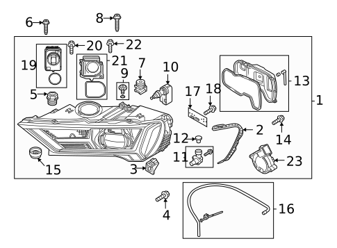 Headlamp Components for 2022 Audi SQ7 #1