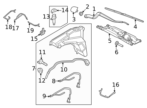 Wiper & Washer Components for 2023 Land Rover Range Rover #1
