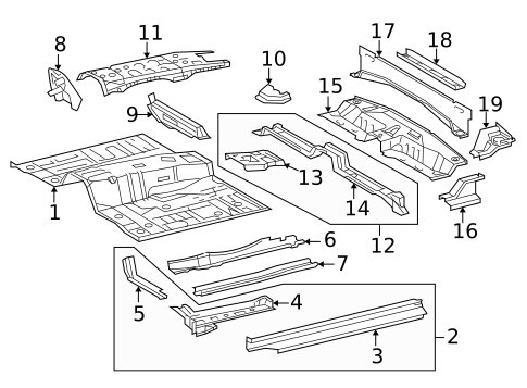 Floor - Cab for 2006 Toyota Tacoma #2