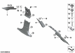 51437305515 - Vehicle Trim: Left Column A Cover for BMW: 328i, 328iX, 330iX, 335iX, 340iX Image image