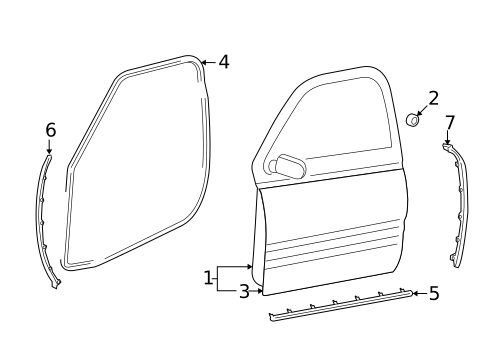 Door & Components for 2013 Ram 1500 #0