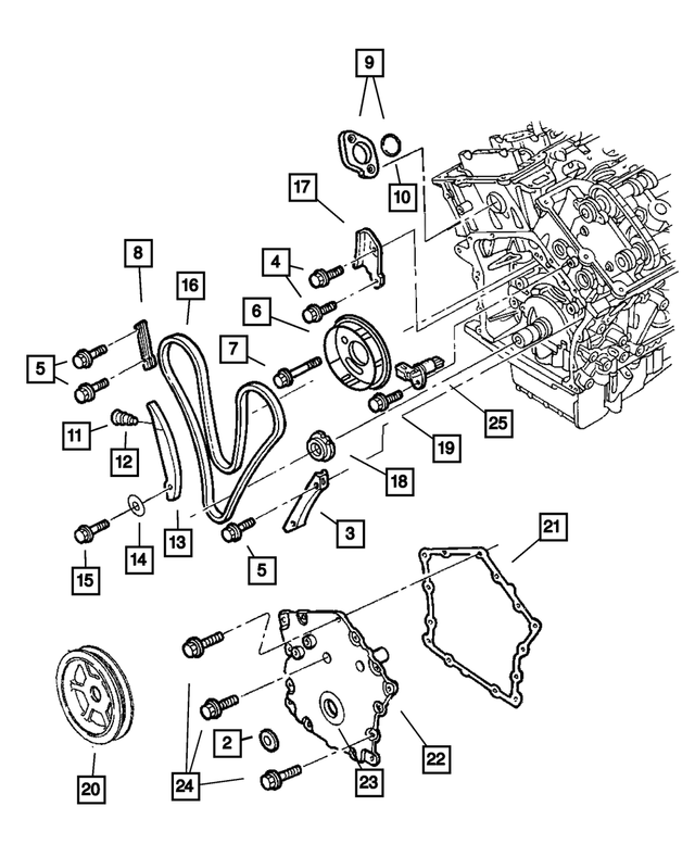 4663636 - Engine 2.7L Six Cylinder: Timing Chain Guide for Mopar Image