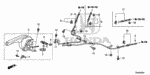 47510TK6A02 - : Wire B, R Parking Brake for Honda Image