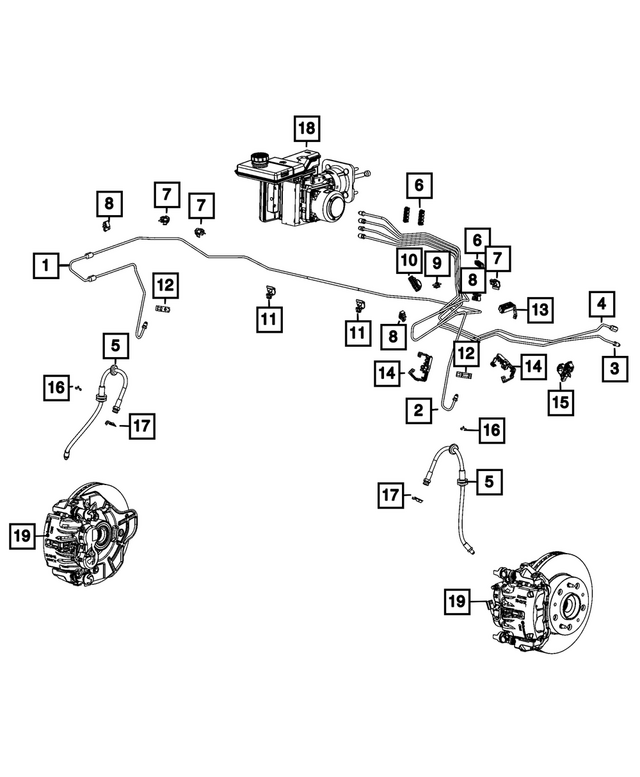 68073199AB - Brakes: Brake Line Clip for Mopar Image image