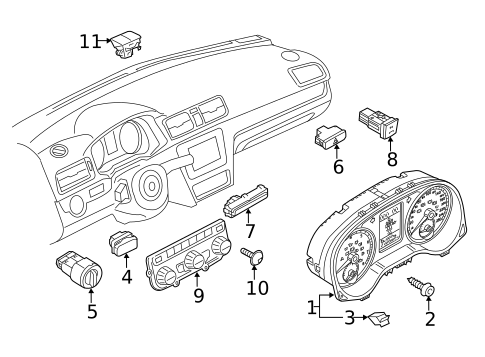 Cluster & Switches for 2022 Volkswagen Passat #0