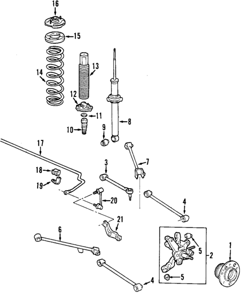Rear Suspension for 1999 Acura TL #1