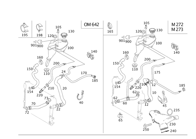 2215014682 - : Hose for Mercedes-Benz Image