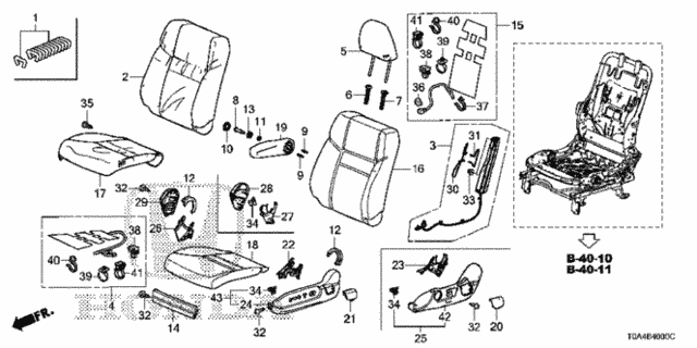 Front Seat (L.) for 2016 Honda CR-V #0