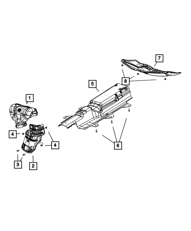 4892963AB - Exhaust: Exhaust Manifold Shield for Mopar Image