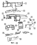 68049185AA - Interior Trim: Beam Reinforcement for Mopar Image