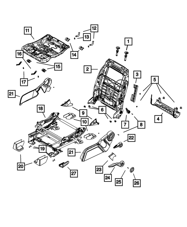 1DS941DVAA - Interior Trim: Headrest Sleeve, Slave Cylinder for Mopar Image