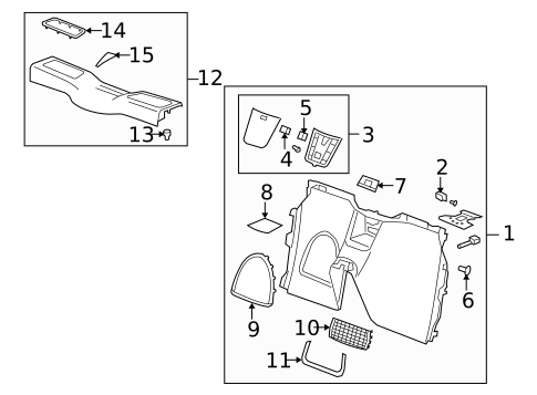 Interior Trim - Rear Body for 2009 Pontiac Solstice #2