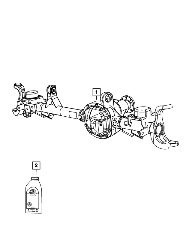 68378949AB - Front Axle; Dana 210 MM; Differential and Drive Line: Gear Lubricant for Mopar Image