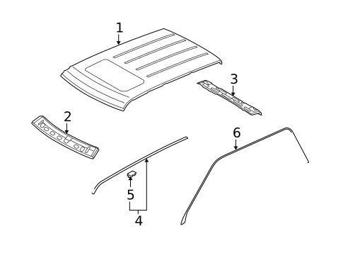 Roof & Components for 2007 Land Rover Range Rover Sport #0