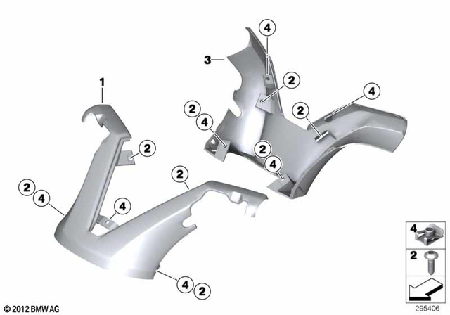 46637724891 - Frame and Mounting Parts: Handlebar Cover, Top -  for BMW-Motorrad Image