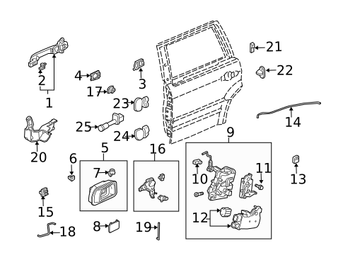Rear Door for 2007 Honda Pilot #2