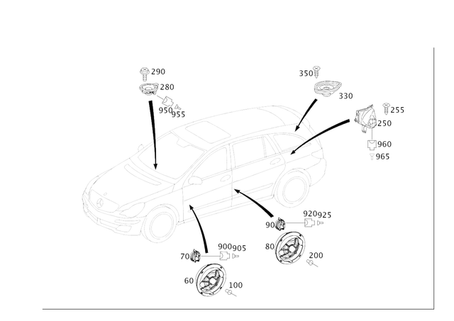 1648203002 - Electrical System: Speaker for Mercedes-Benz Image image