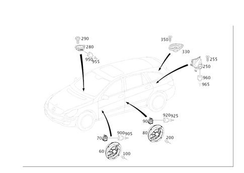 Loudspeaker for 2007 Mercedes-Benz R350 #0