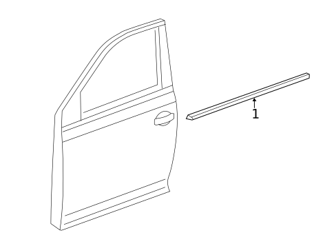 Exterior Trim - Front Door for 2012 Volkswagen Jetta #1