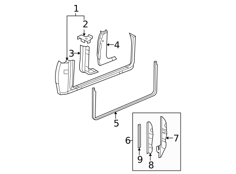 Rear Body & Floor for 2013 Cadillac Escalade EXT #0