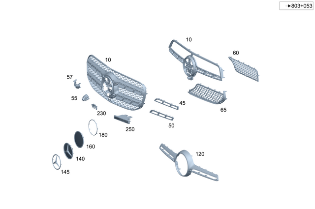 1678883200 - Attachment Parts: Protective Grille for Mercedes-Benz: GLE450, GLE53 AMG, GLE63 AMG S Image image