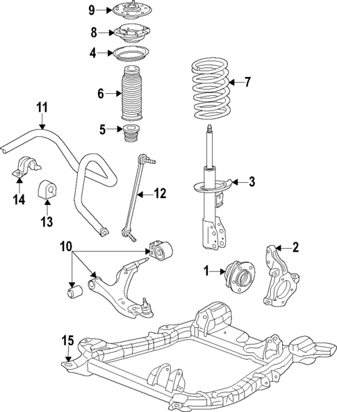 Front Suspension for 2015 Honda Pilot #0
