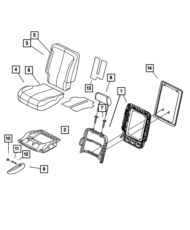 5114021AA - Interior Trim: Seat Cushion Foam for Mopar Image