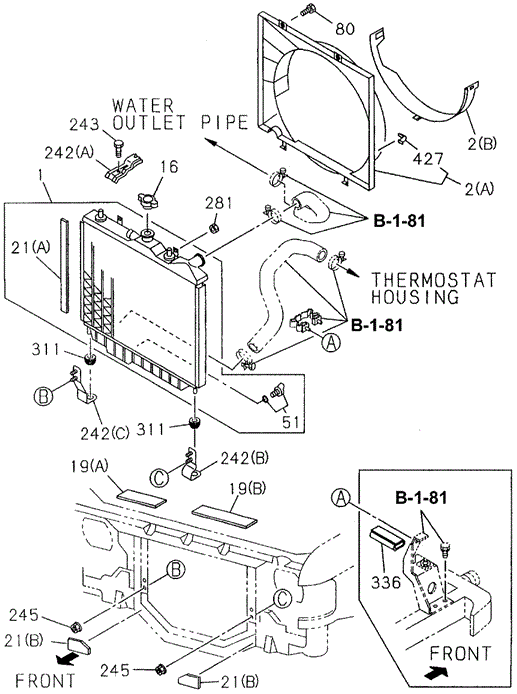 Radiator (2) for 1997 Honda Passport #0